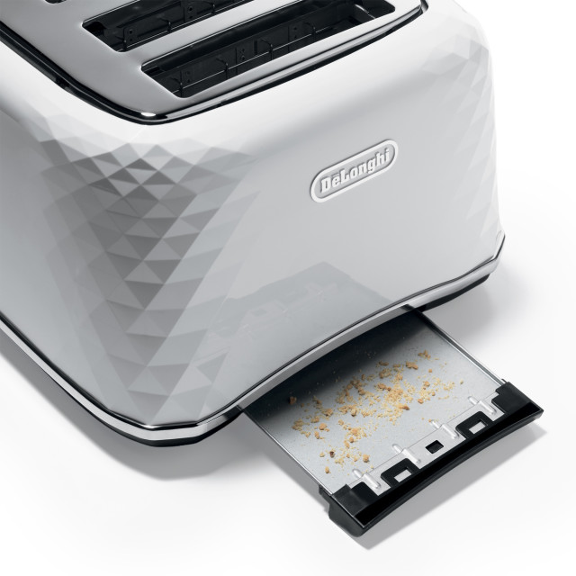 DeLonghi Brilliante 4-Slice Toaster, 1800W - White
