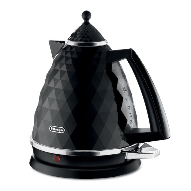 DeLonghi Brillante Cordless Electric Kettle, 1.7L - Black