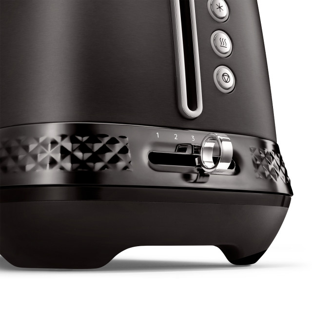 DeLonghi Diadema Long Slot 2-Slice Toaster, 1500W - Black Metal