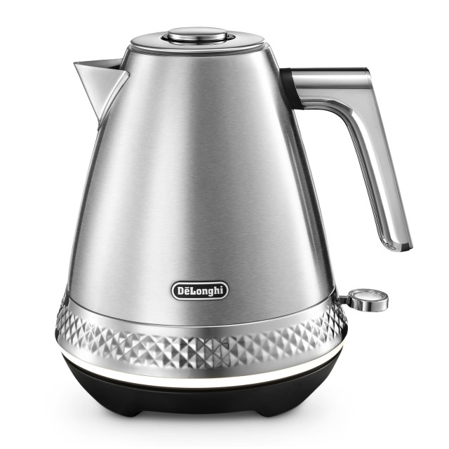 DeLonghi Diadema Cordless Electric Kettle, 1.7L - Metallic