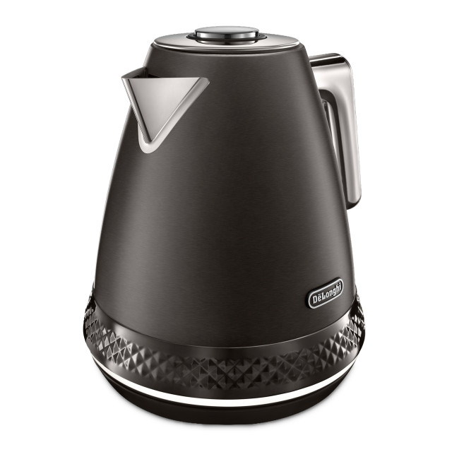 DeLonghi Diadema Cordless Electric Kettle, 1.7L - Black Metal