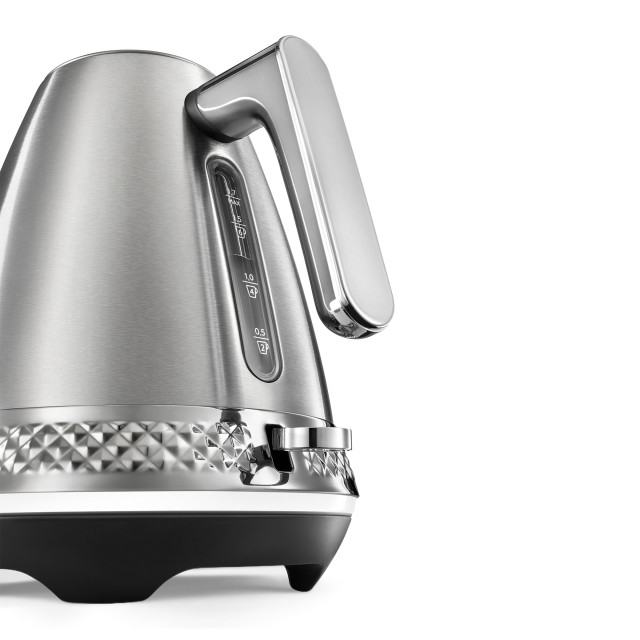 DeLonghi Diadema Cordless Electric Kettle, 1.7L - Metallic