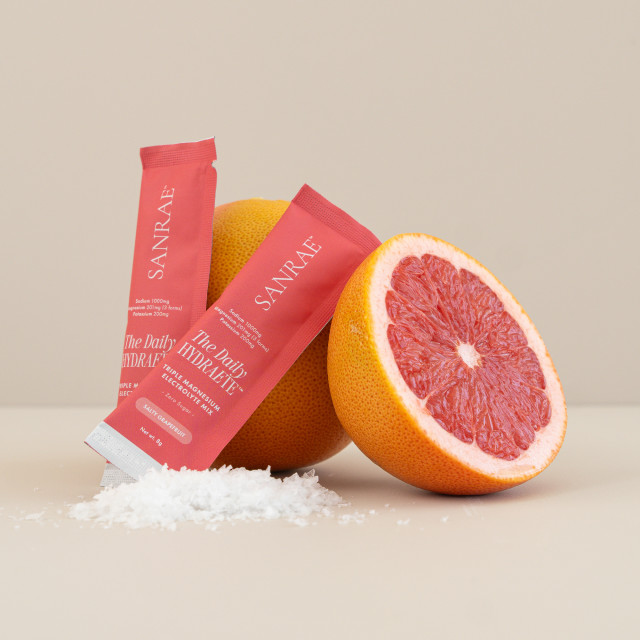 SANRAE The Daily Hydraete Salty Grapefruit Electrolyte Mix, 240g