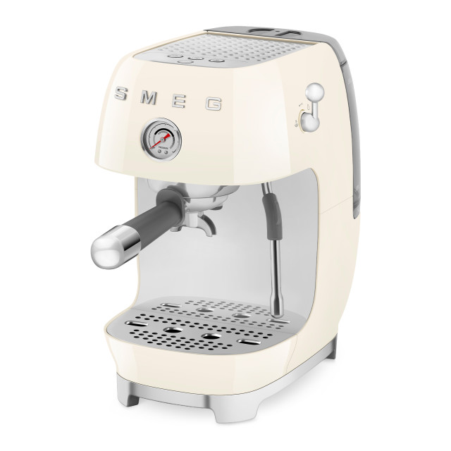 Smeg Manual Espresso Coffee Machine with Cold Brew - Cream