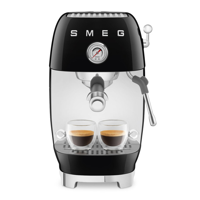 Smeg Manual Espresso Coffee Machine with Cold Brew - Black