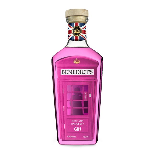 Benedict's Gin Rose & Raspberry Infused Premium Gin, 750ml