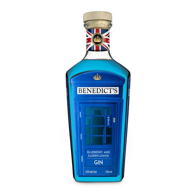 Benedict's Gin Blueberry & Elderflower Infused Premium Gin, 750ml