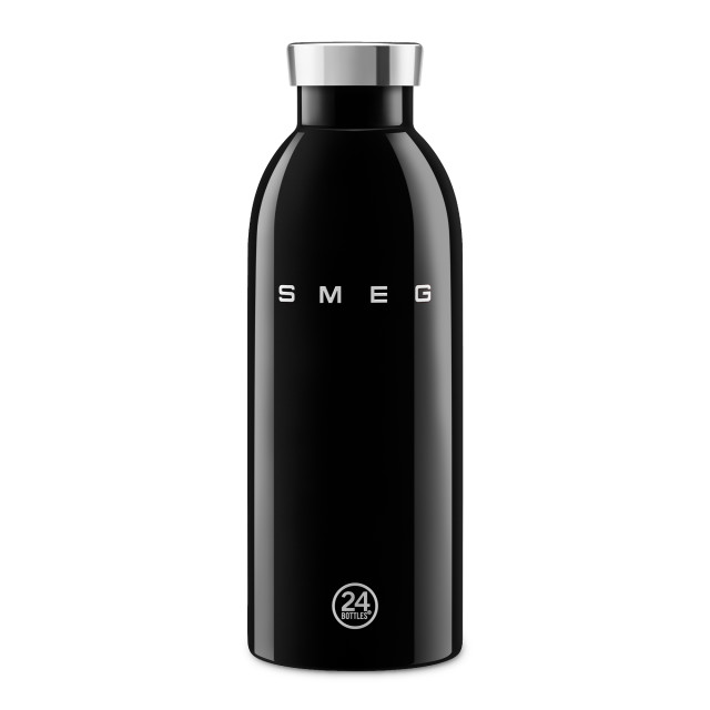 Smeg Insulated Water Bottle, 500ml - Glossy Black