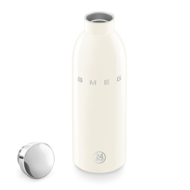 Smeg Insulated Water Bottle, 500ml - Vintage Cream