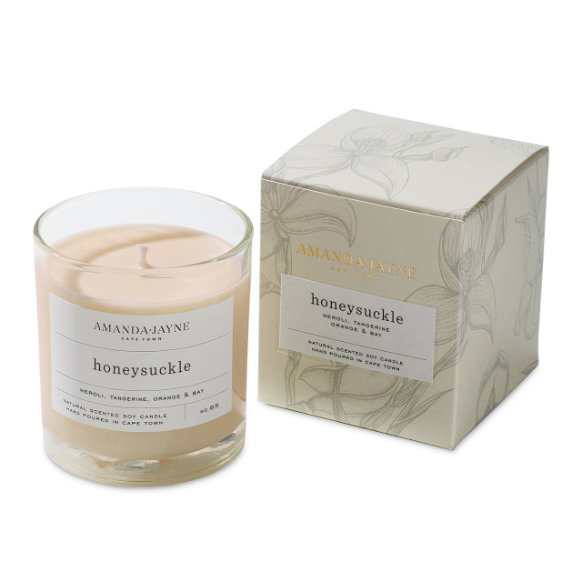 Amanda Jayne Honeysuckle Glass Collection Candle, 220g