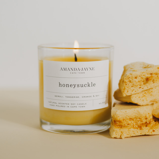 Amanda Jayne Honeysuckle Glass Collection Candle, 220g