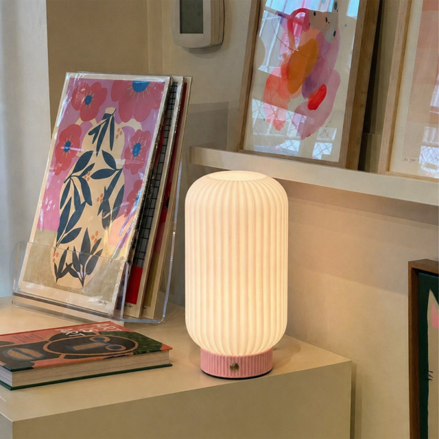 Arc & Hue Rowan Square Rechargeable Lamp - Pink