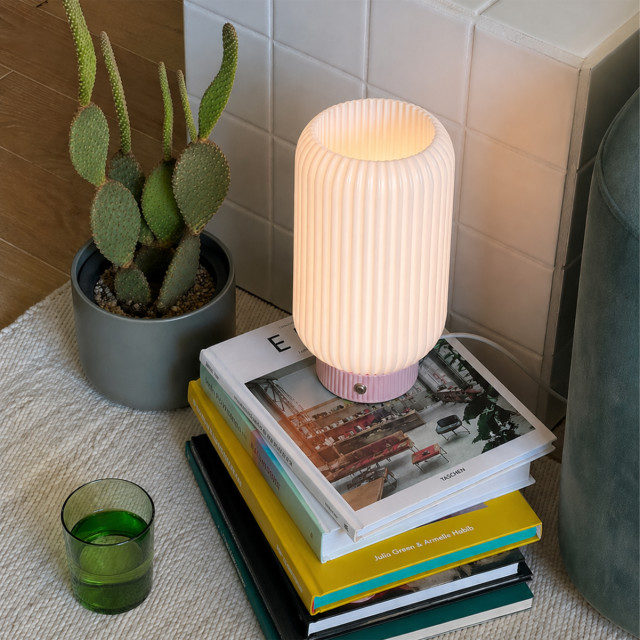 Arc & Hue Rowan Square Rechargeable Lamp - Pink
