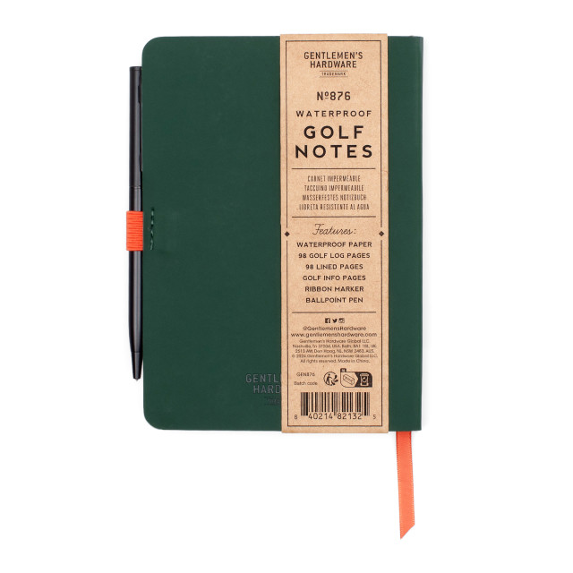 Gentlemens Hardware Waterproof Golf Notebook with Pen