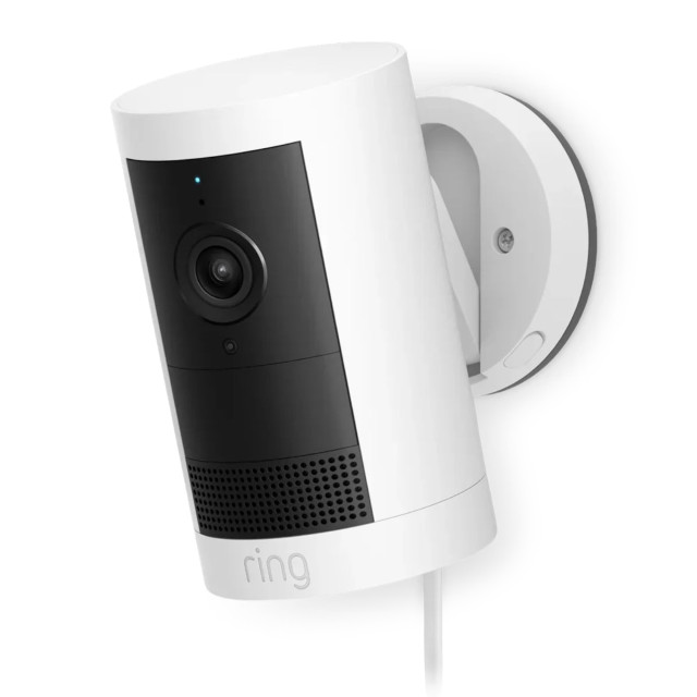 Ring 2K Plug In Outdoor Security Camera Plus - White