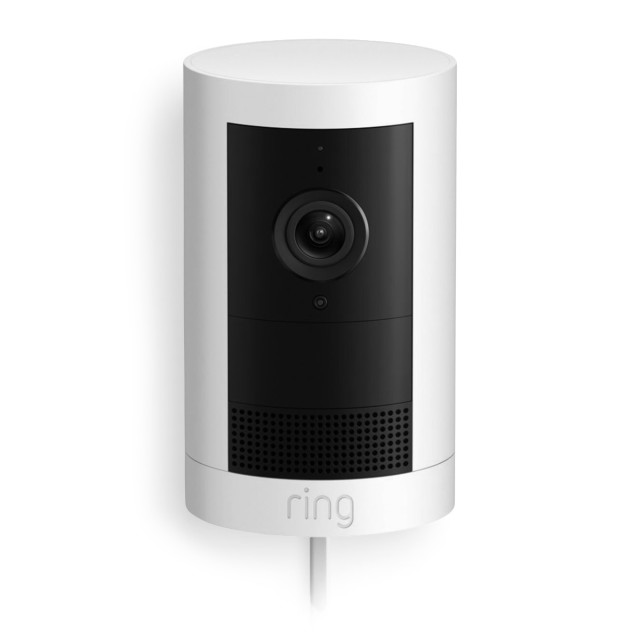 Ring 2K Plug In Outdoor Security Camera Plus - White