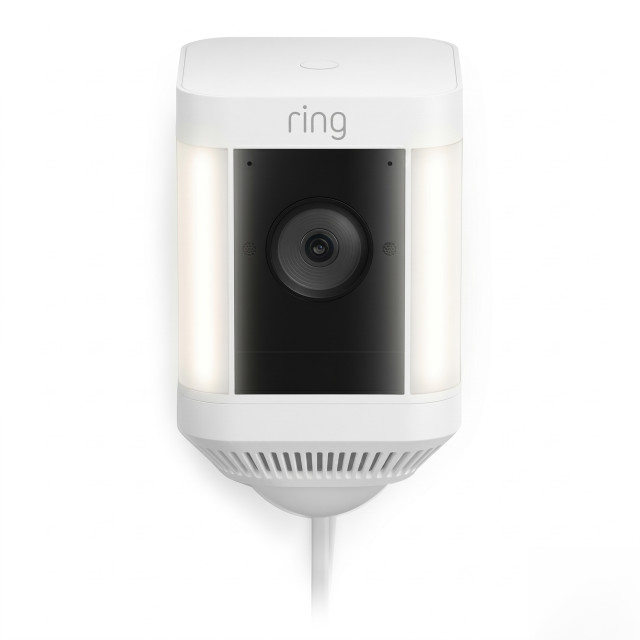 Ring 1080p Spotlight Plug In Security Camera Plus - White