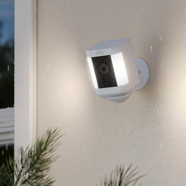 Ring 1080p Spotlight Battery Security Camera Plus - White