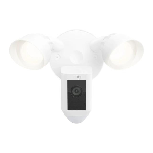 Ring Floodlight 1080p Wired Security Camera Plus - White