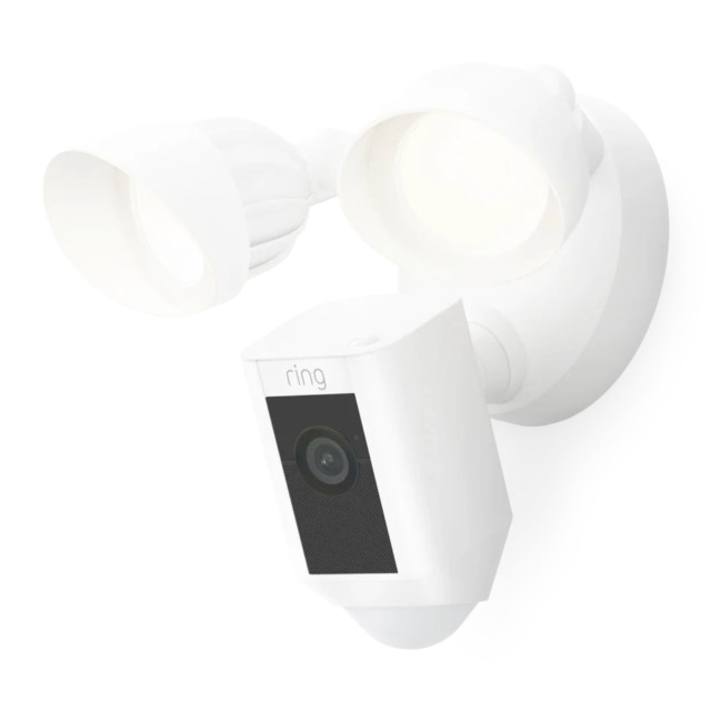 Ring Floodlight 1080p Wired Security Camera Plus - White