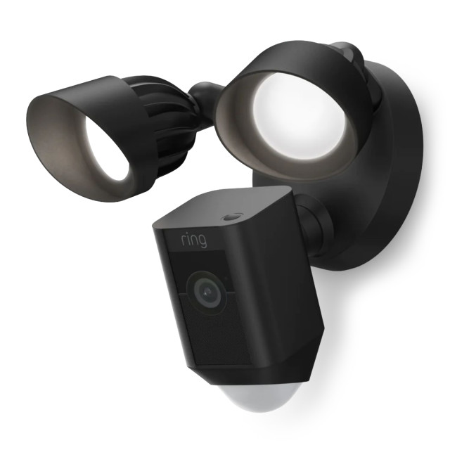 Ring Floodlight 1080p Wired Security Camera Plus - Black