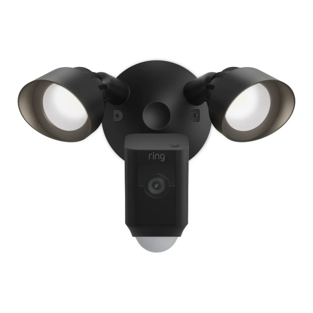 Ring Floodlight 1080p Wired Security Camera Plus - Black