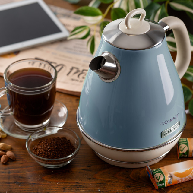 Ariete Vintage Cordless Electric Kettle, 1.7L - Blue