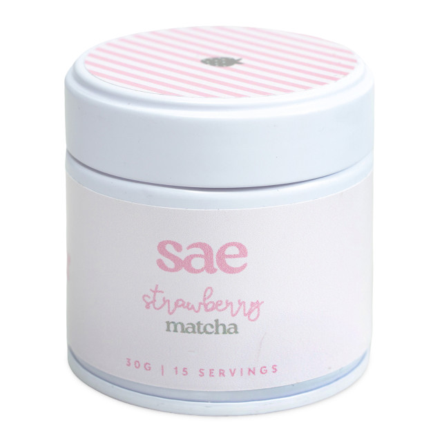 Sae Matcha Strawberry Matcha Green Tea Powder in Tin, 30g