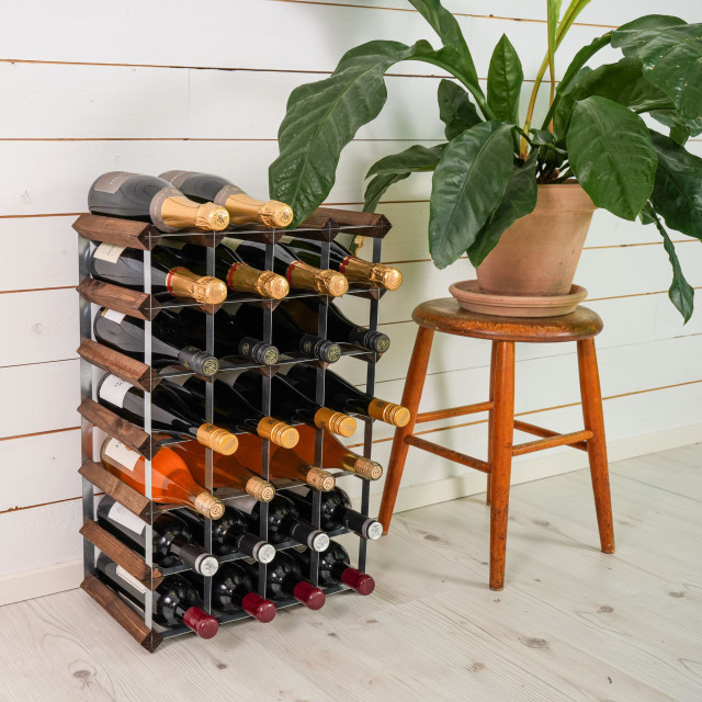 Swedish Wine Rack Dark Pine Wine Rack - 30-Bottle