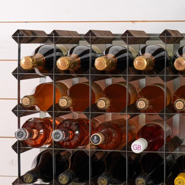 Swedish Wine Rack Dark Pine Wine Rack - 30-Bottle