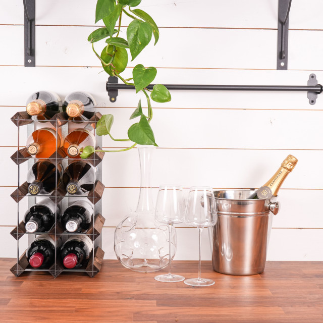Swedish Wine Rack Dark Pine Wine Rack - 12-Bottle