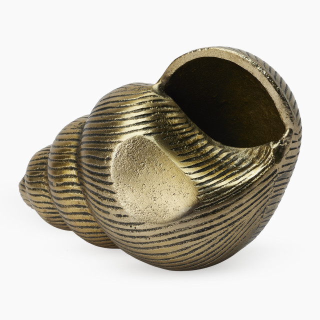 Thread Office Cast Aluminum Antique Gold Cantharus Shell Objet