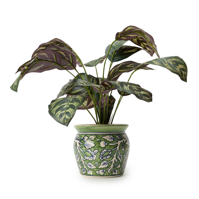 Thread Office Earthy Greens Ceramic Planter, 15cm