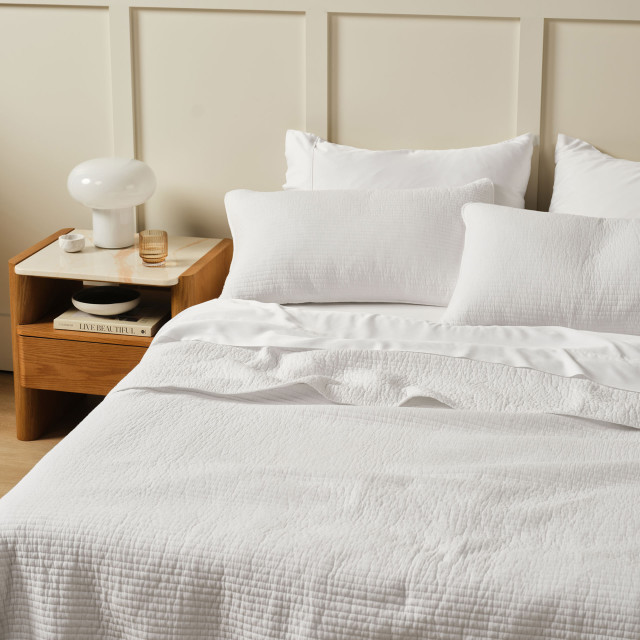 Linen House Marceau White Coverlet Set - 320cm x 260cm