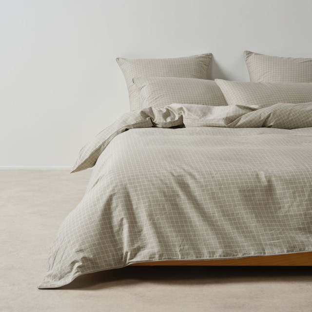 Linen House Volley Check Duvet Cover Set - Queen