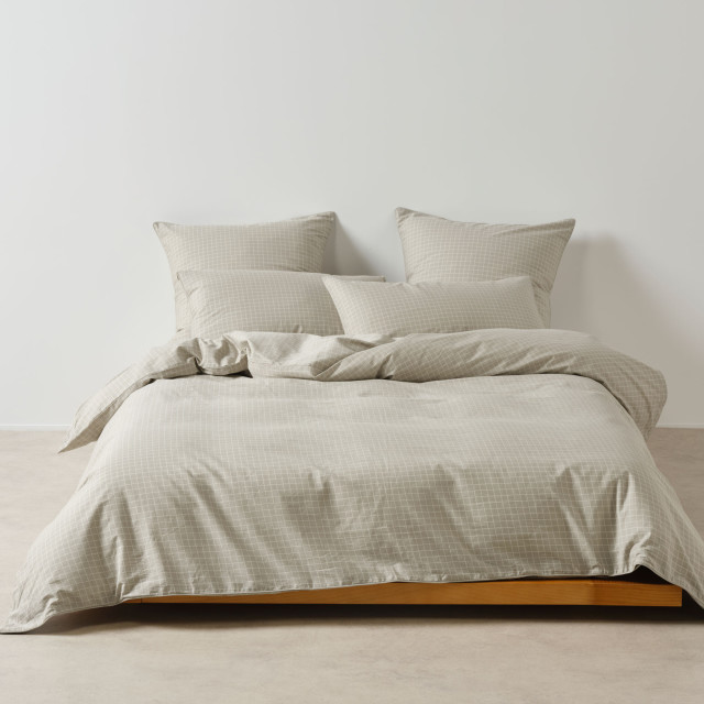 Linen House Volley Check Duvet Cover Set - Double