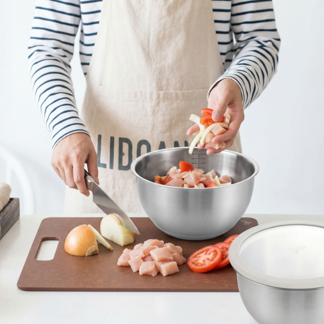 MicroGarden Stainless Steel Mixing Bowls, Set of 3
