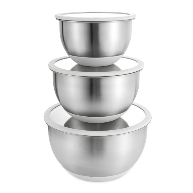 MicroGarden Stainless Steel Mixing Bowls, Set of 3