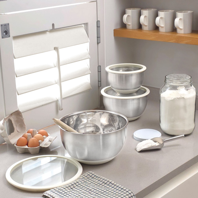 MicroGarden Stainless Steel Mixing Bowls, Set of 3