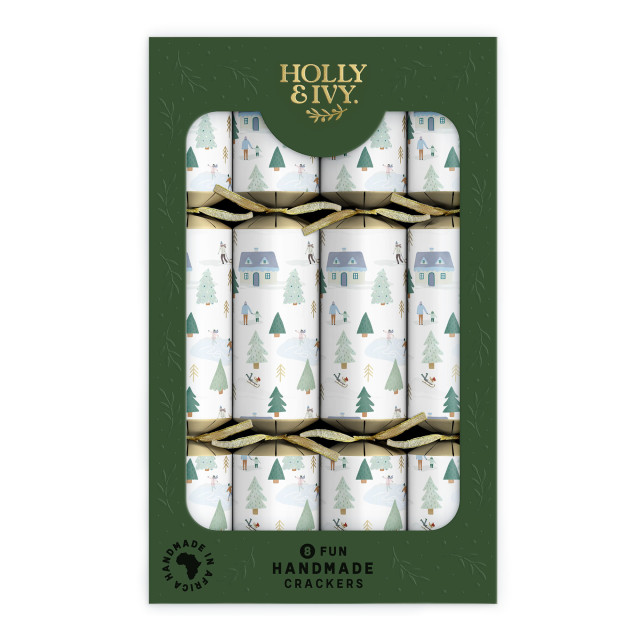 Holly & Ivy Value Trees & Houses, Pack of 8