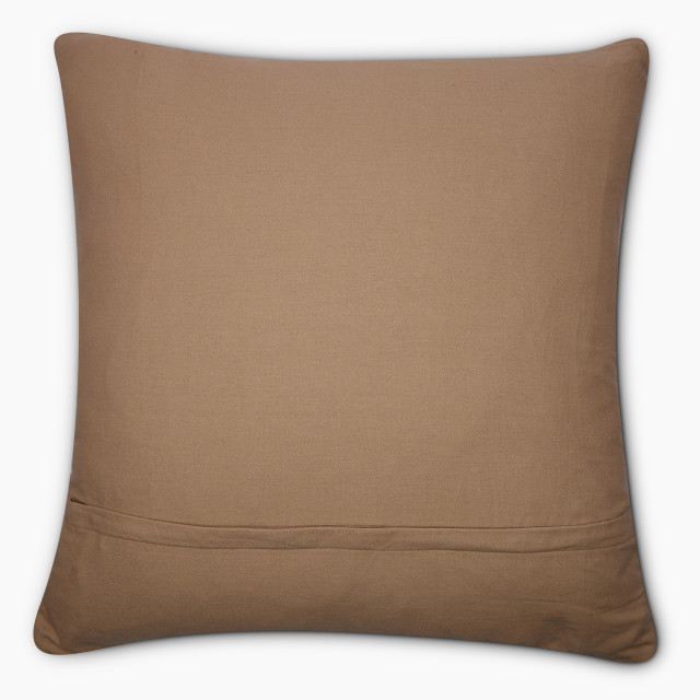 Thread Office Woven Provincial Stripe Scatter Cushion with Feather Blend Inner, 60cm x 60cm back view