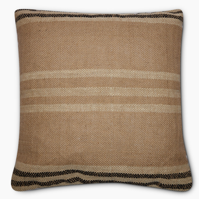 Thread Office Woven Provincial Stripe Scatter Cushion with Feather Blend Inner, 60cm x 60cm