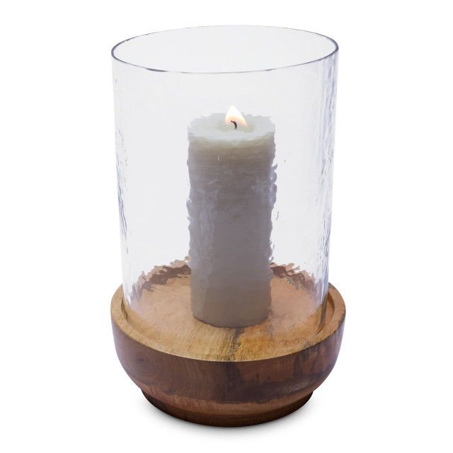 Humble & Mash Pillar Candle Holder with Glass with candle