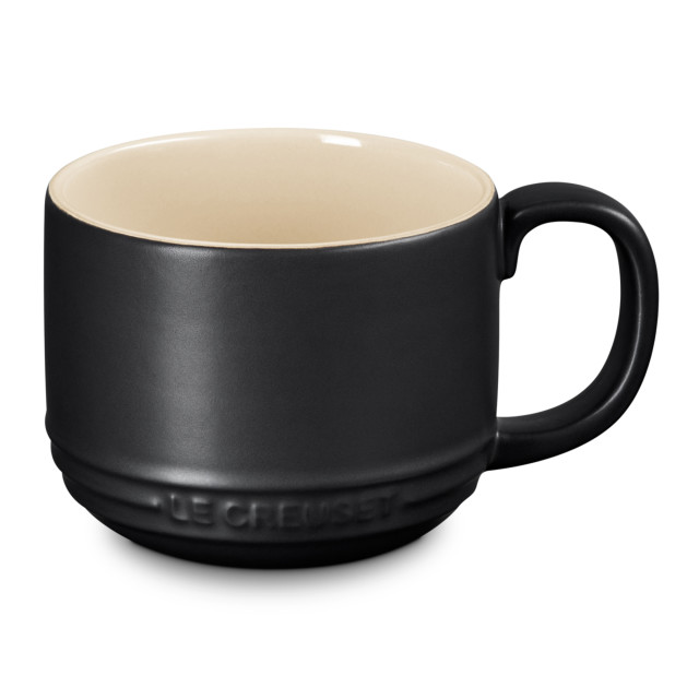 Le Creuset Stoneware San Fran Mug, 250ml - Matte Black