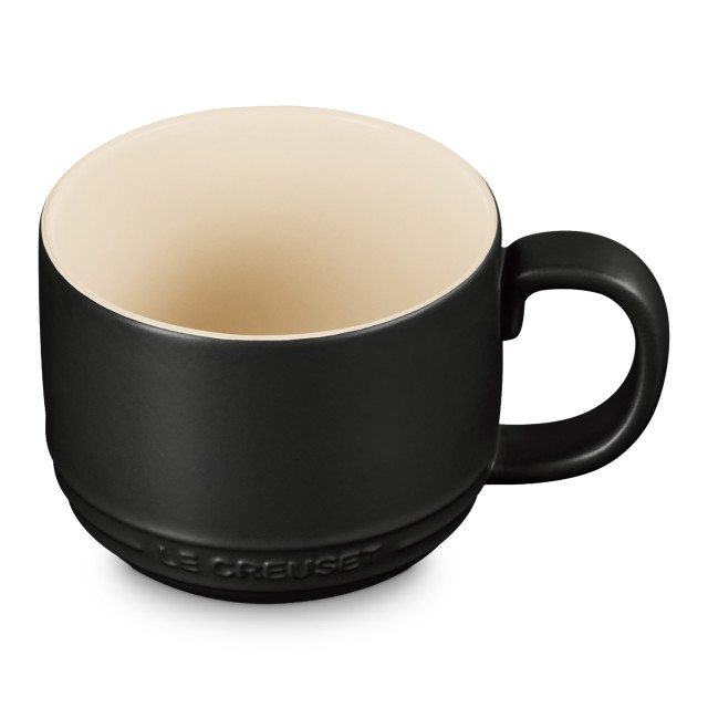 Le Creuset Stoneware San Fran Mug, 250ml - Matte Black