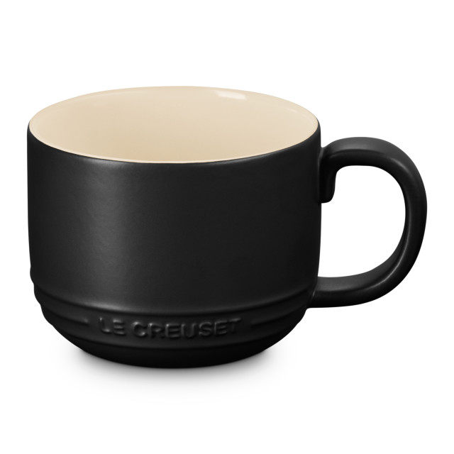Le Creuset Stoneware San Fran Mug, 250ml - Matte Black