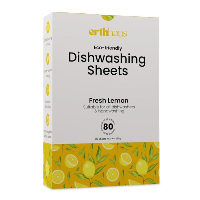 Erthhaus Eco-Friendly Dishwashing Detergent Sheets, 80-Piece