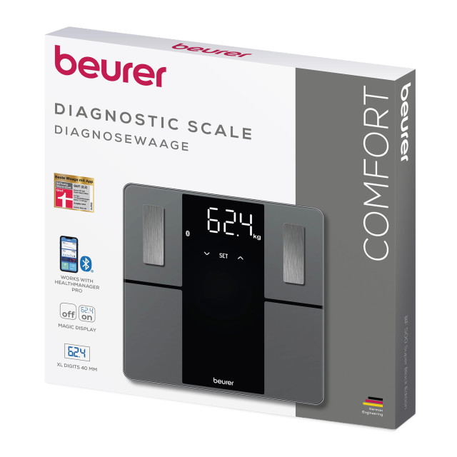 Beurer BF 500 Super Black Edition Diagnostic Bathroom Scale - Black