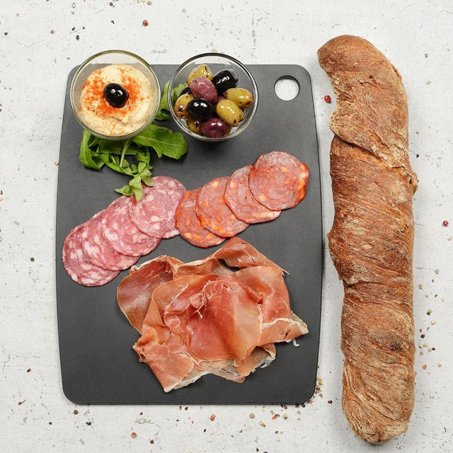 Jade Black Gourmet Kitchen Cutting Board - 30cm x 22cm 