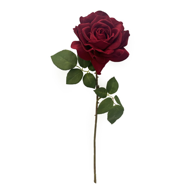 Humble & Mash Rose Velvet 52cm Red Faux Plant